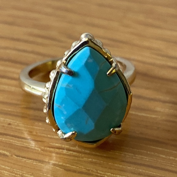 Kendra Scott Color Bar Ring Turquoise Size 5 - Discontinued Style - Picture 6 of 6